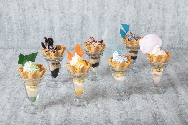 Menu highlights from the My Hero Academia Original Art Exhibition cafe featuring character-inspired dishes